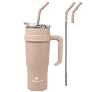 HYDRAFLOW Capri 40oz Tumbler with Straw & Handle – Clay